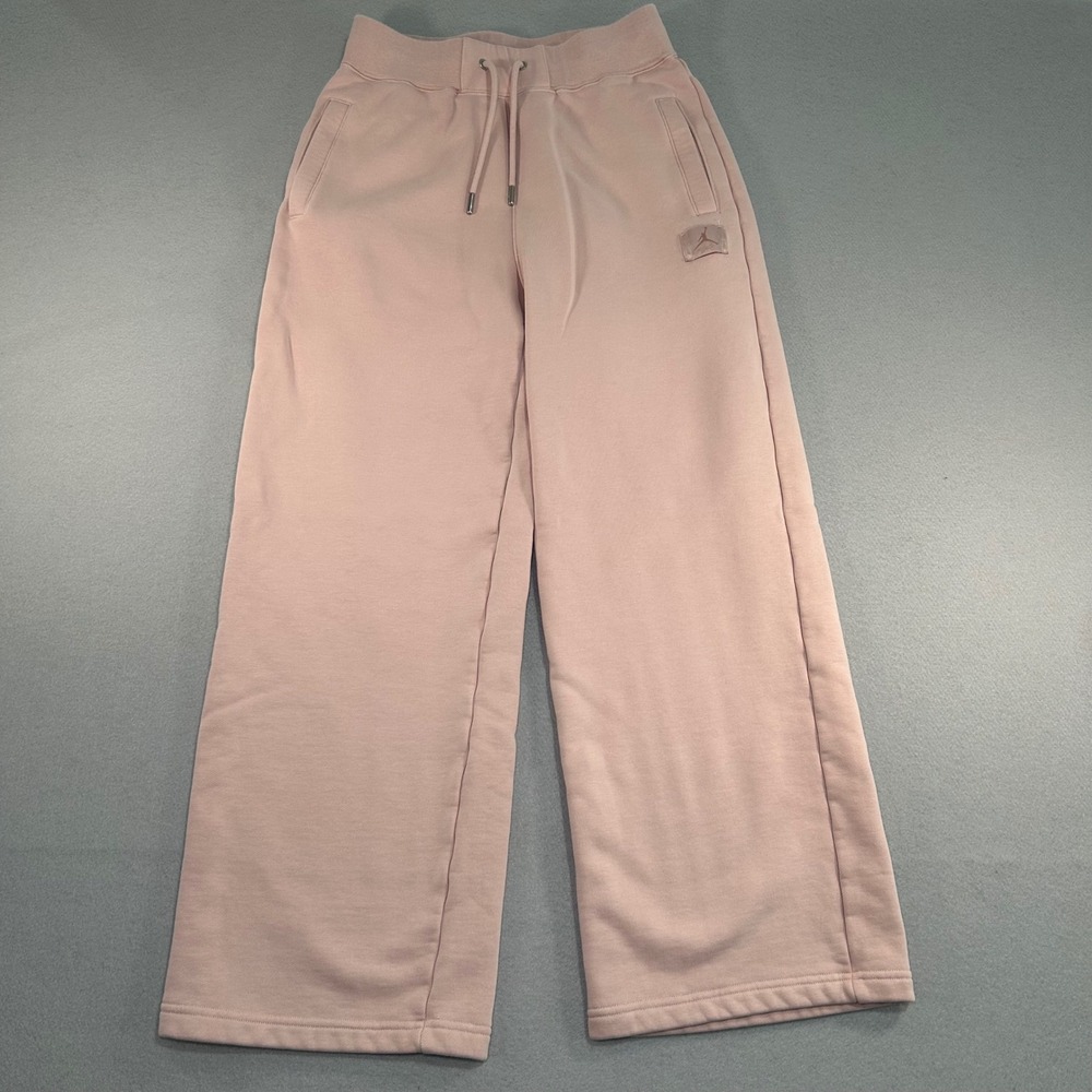 Jordan Flight Fleece Pants Women S Pink Wide Leg Joggers High Rise Sweatpants